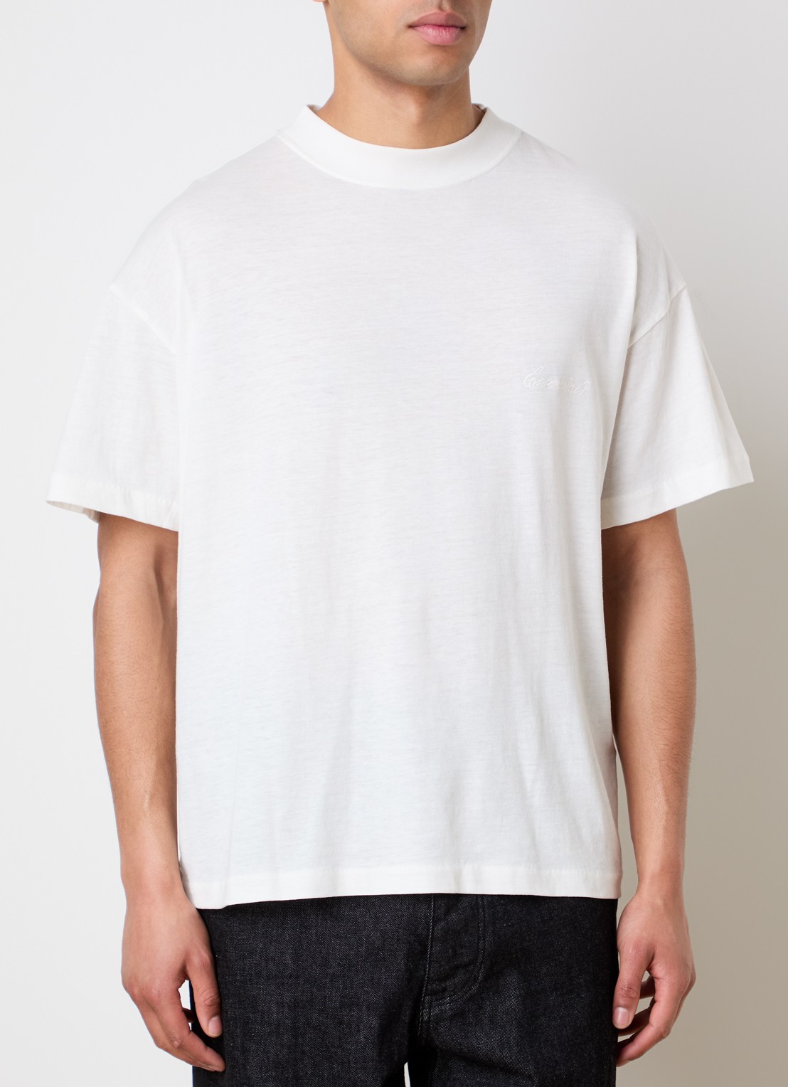 Fear of God Essentials T-shirt met logo - detail 4 ivoor