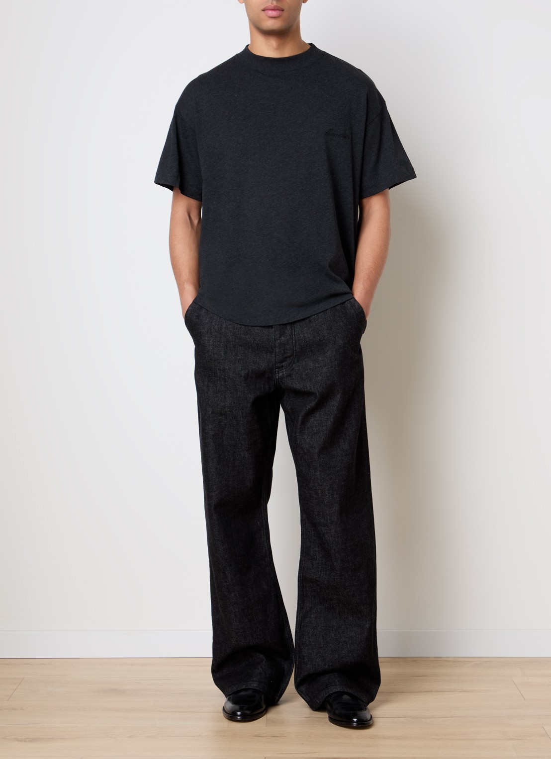 Fear of God Essentials T-shirt met logo - voorkant 4 antraciet