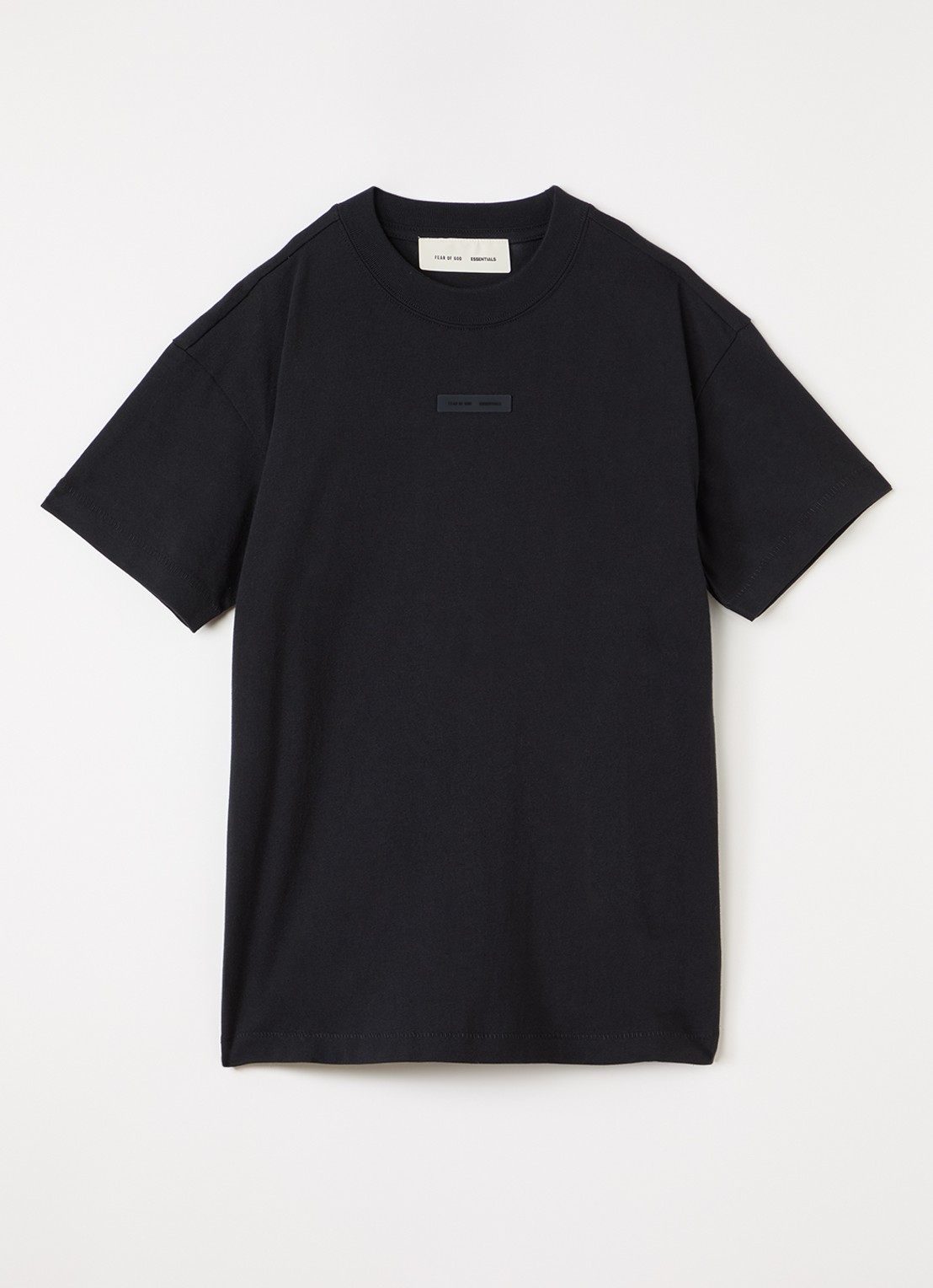 Fear of God Essentials T-shirt met logo - voorkant zwart