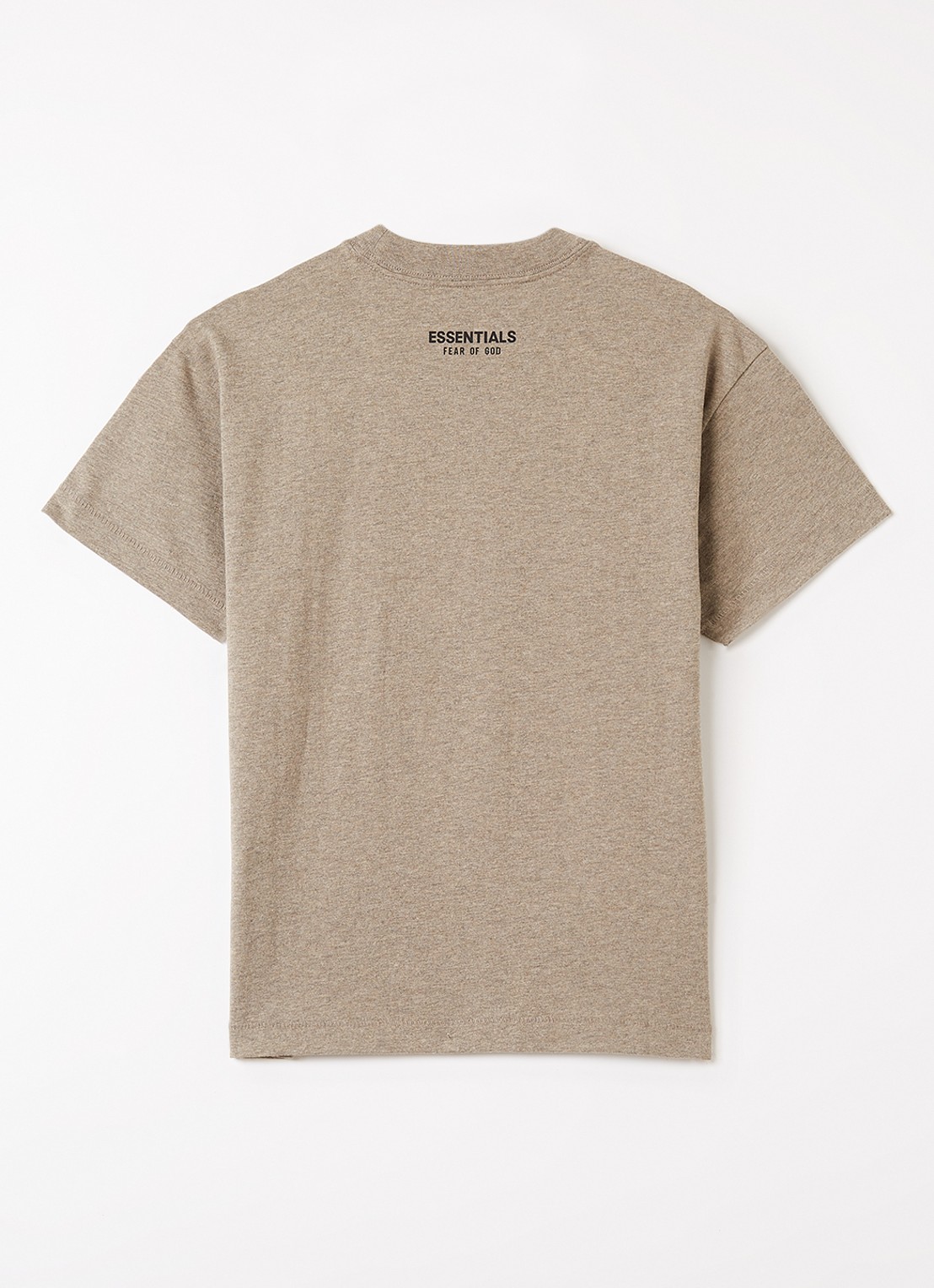 Fear of God Essentials T-shirt met logo - voorkant 2 donkerbeige
