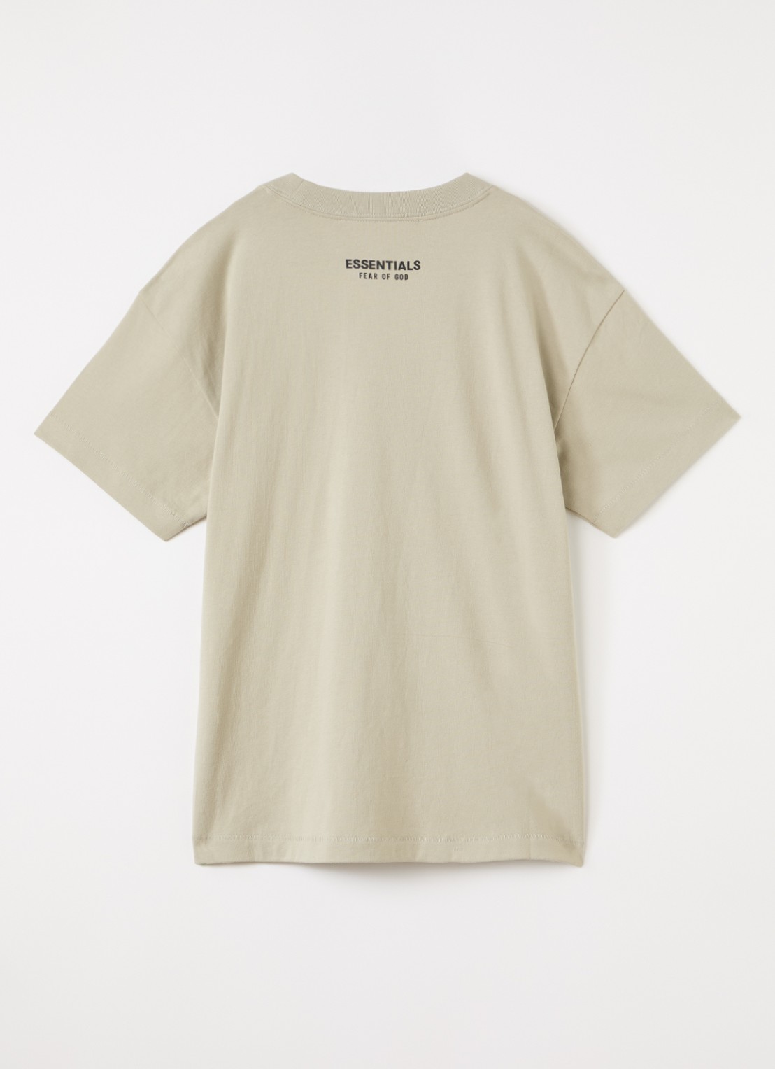 Fear of God Essentials T-shirt met logo - voorkant 2 khaki
