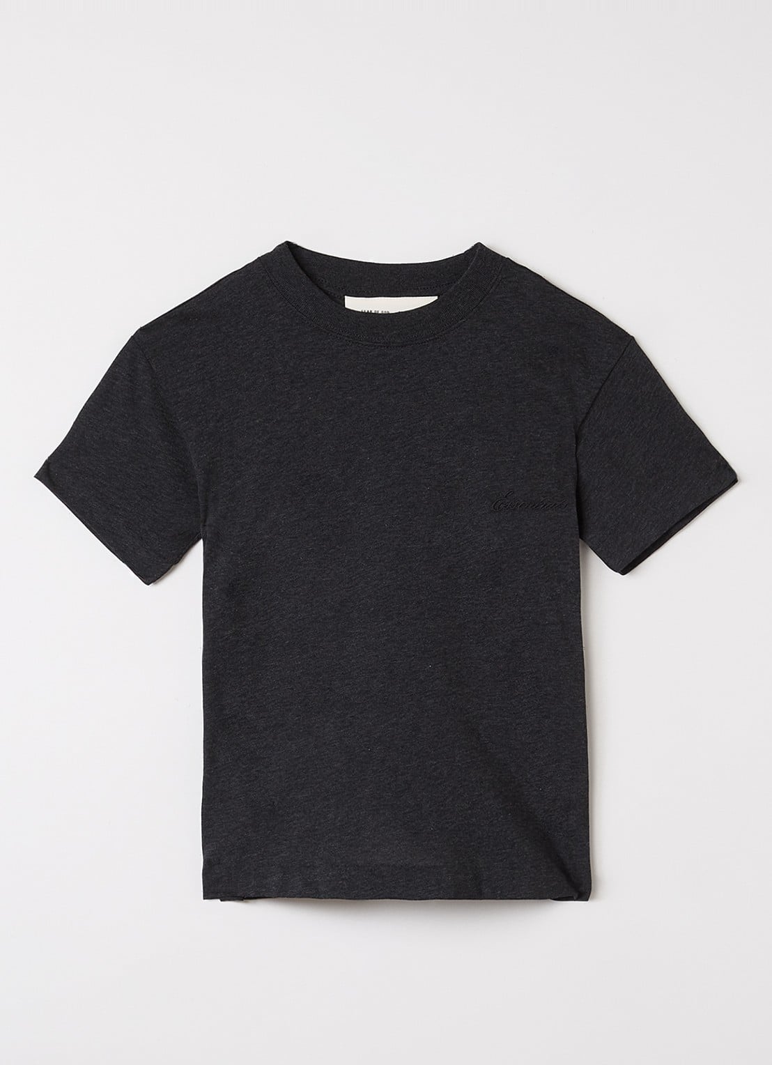 Fear of God Essentials T-shirt met logo - voorkant antraciet
