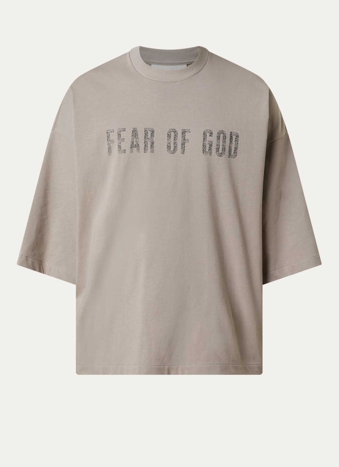 Fear of God Essentials T-shirt met logoprint - voorkant 4 taupe