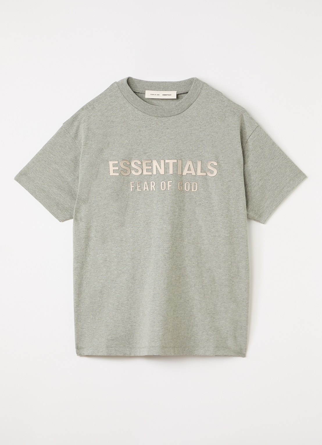 Fear of God Essentials T-shirt met logoprint - voorkant grijs