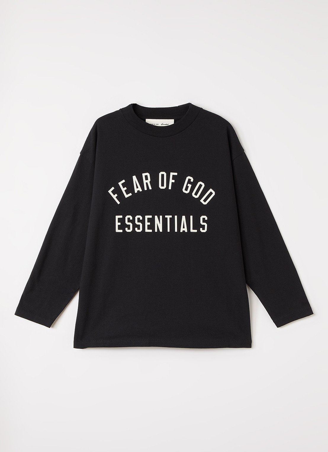 Fear of God Essentials T-shirt met logoprint - voorkant zwart