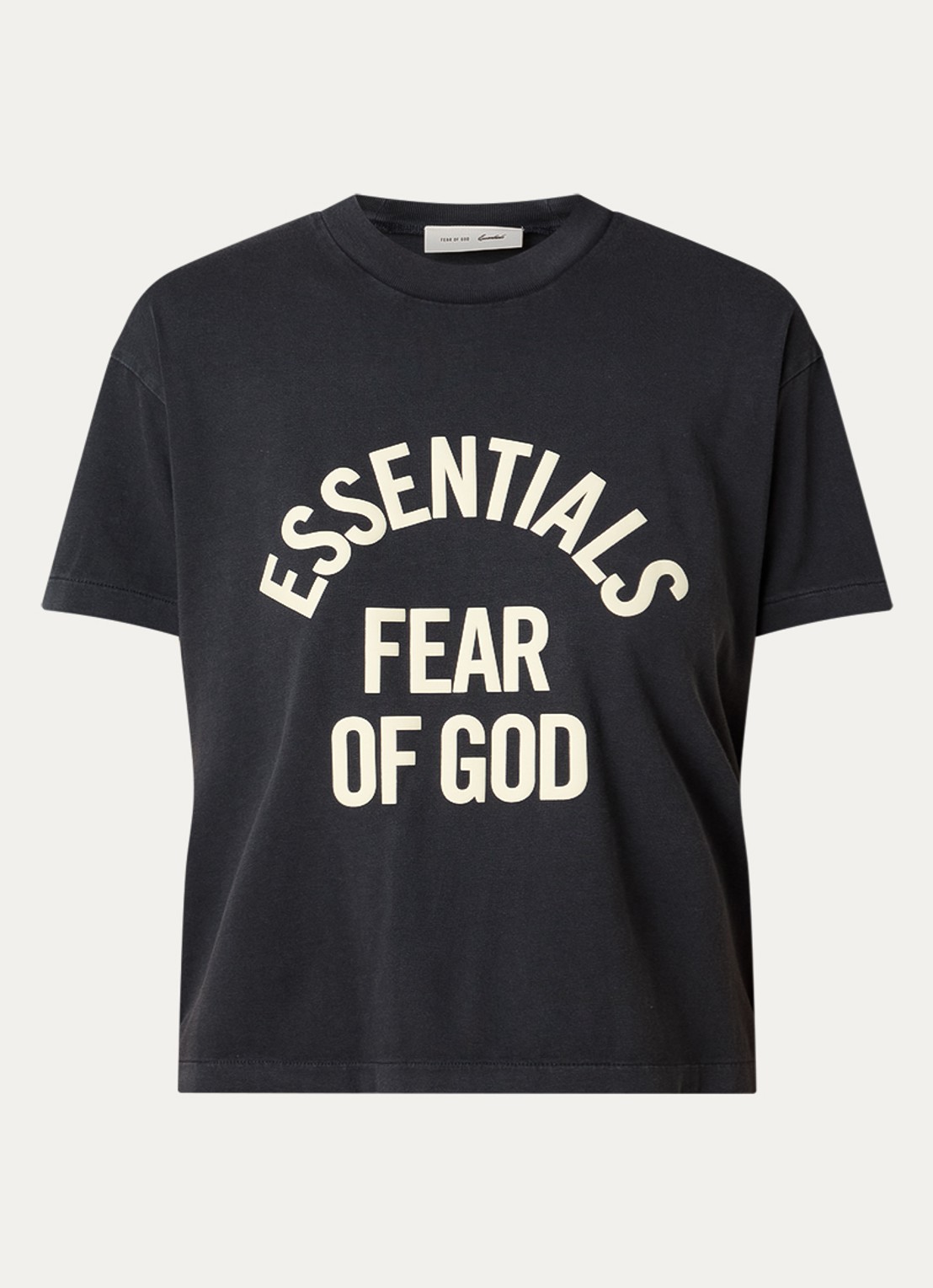 Fear of God Essentials T-shirt met logoprint - voorkant 3 antraciet