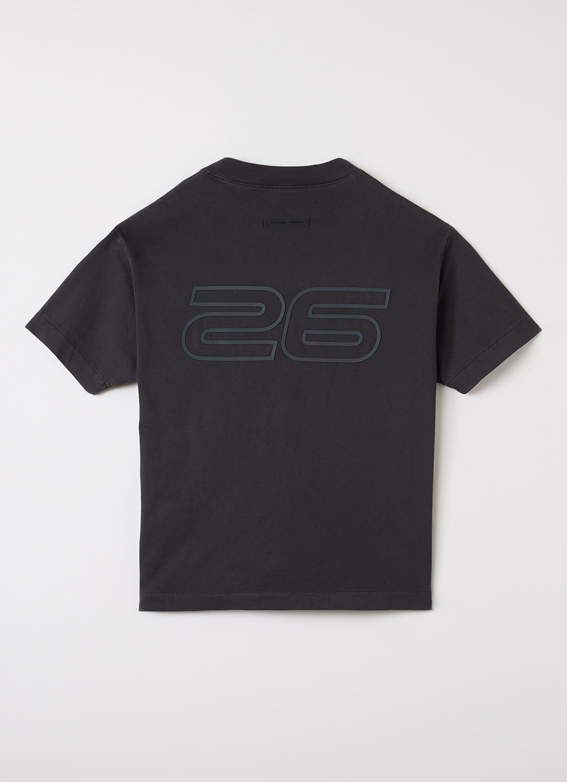 Fear of God Essentials T-shirt met met logo- en backprint - voorkant 2 antraciet
