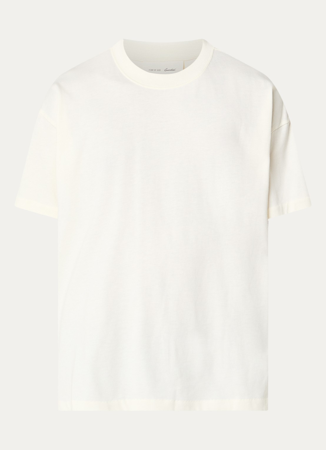 Fear of God Essentials T-shirt met ronde hals - voorkant ivoor