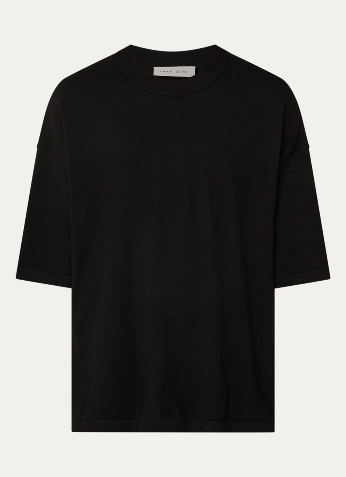 Fear of God Essentials T-shirt met ronde hals - voorkant zwart