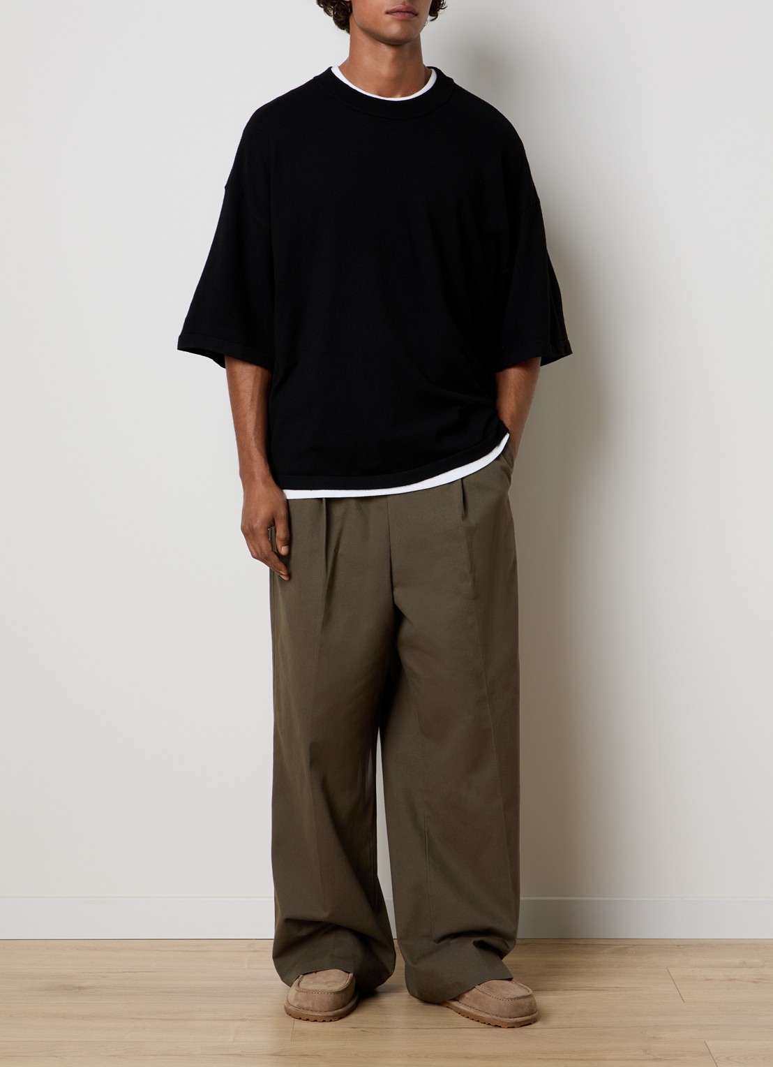 Fear of God Essentials T-shirt met ronde hals - voorkant 2 zwart