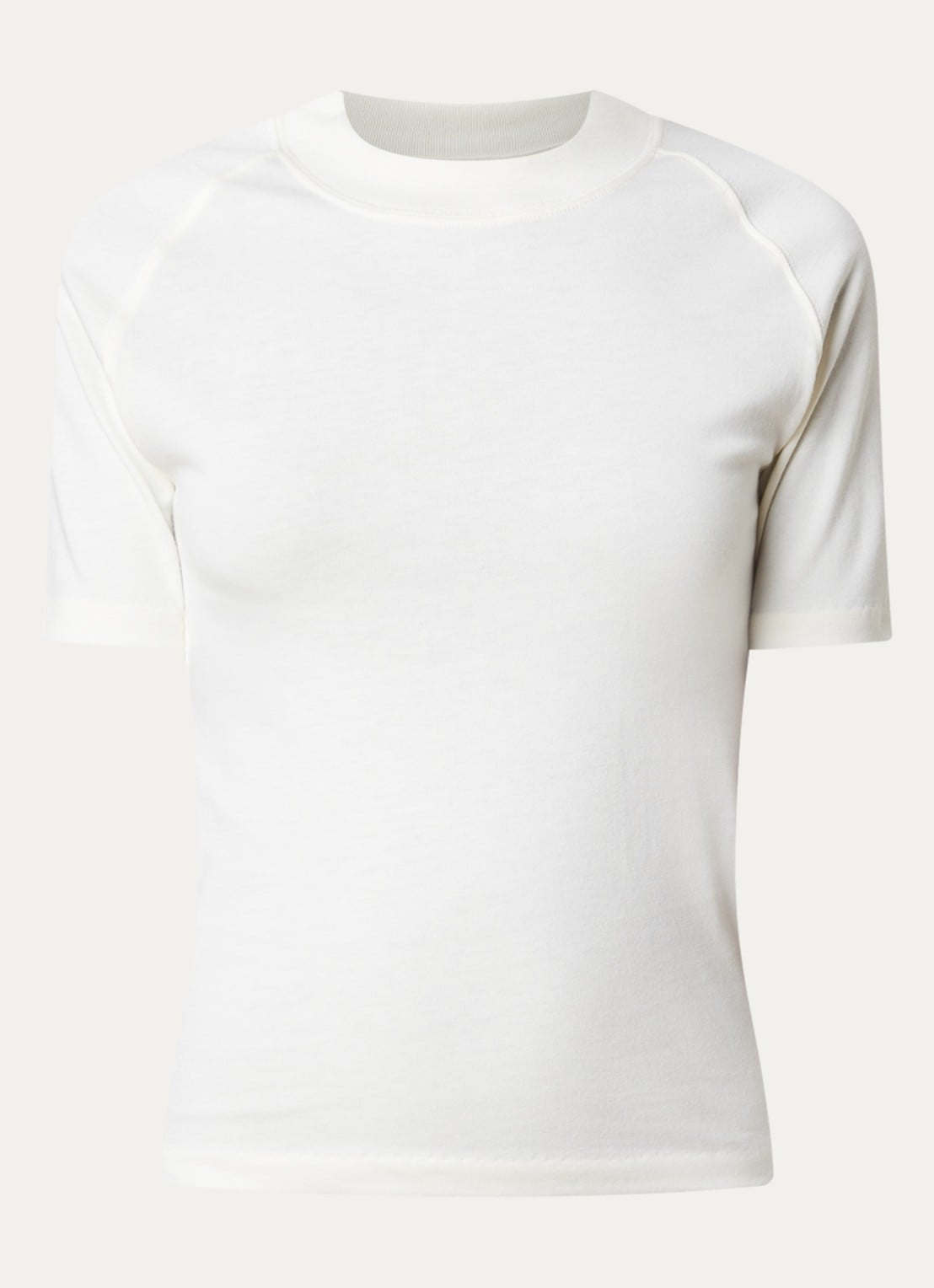Fear of God Essentials T-shirt met ronde hals - voorkant 3 creme