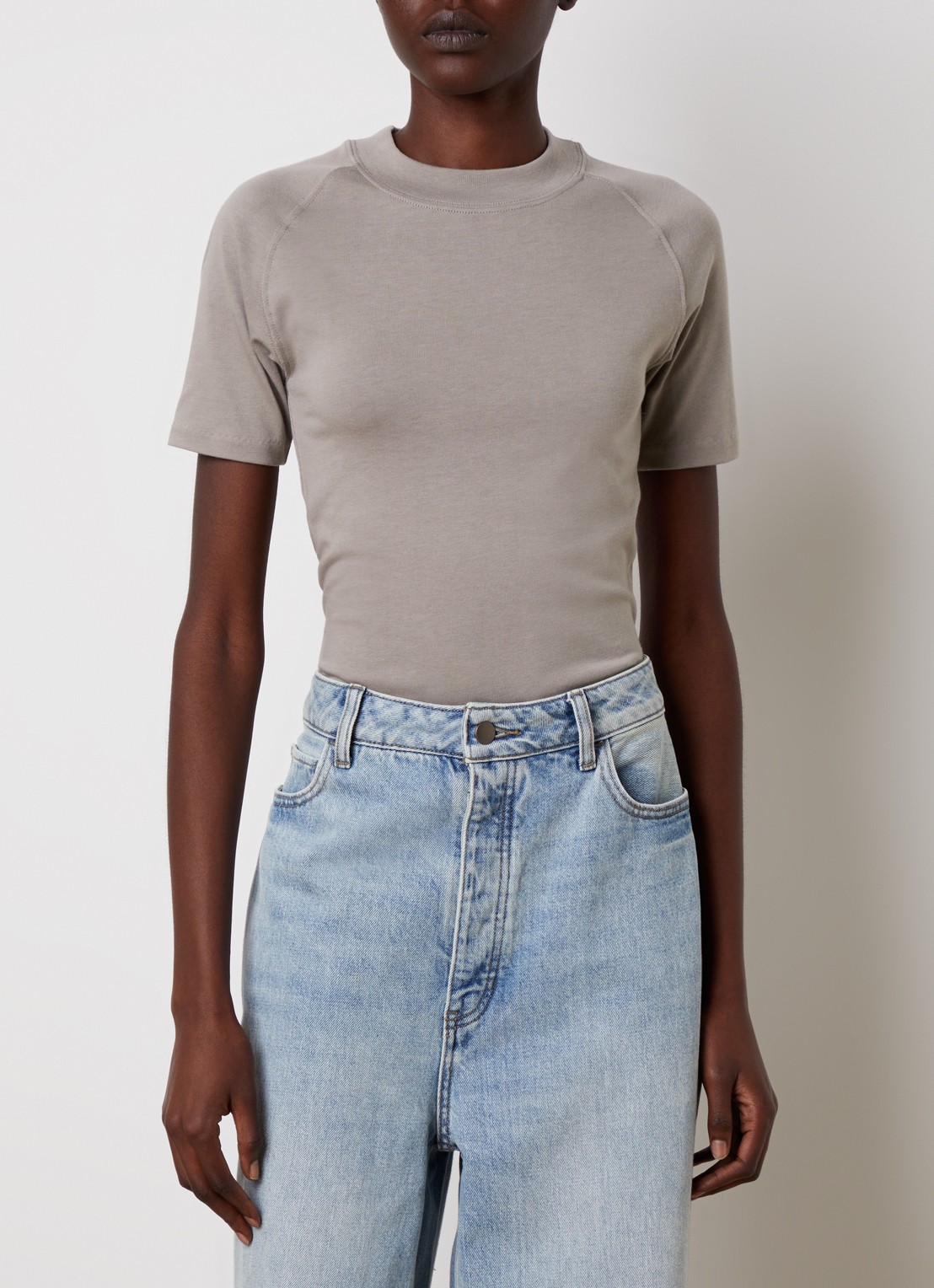 Fear of God Essentials T-shirt met ronde hals - detail 3 taupe