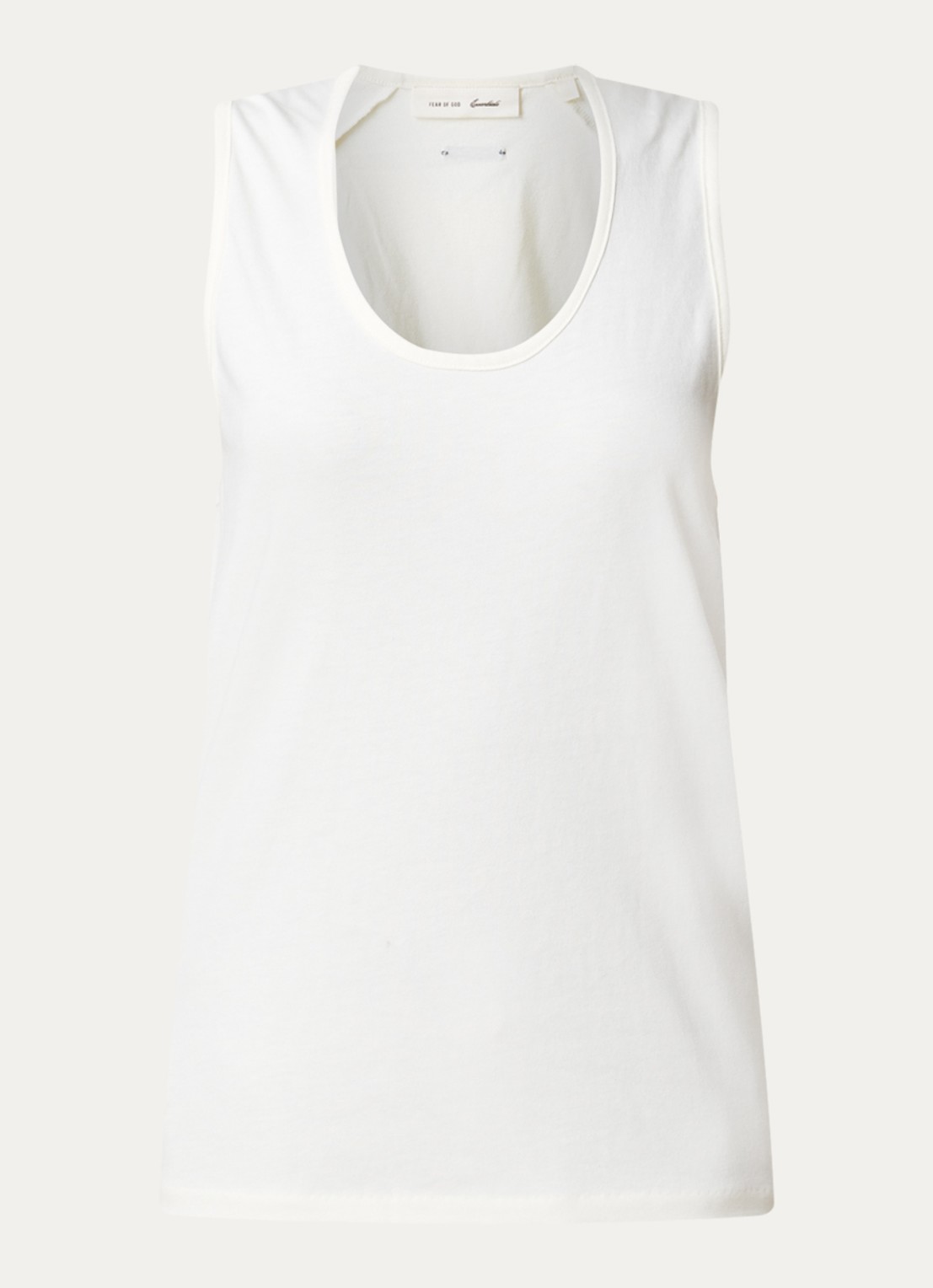 Fear of God Essentials Tanktop met ronde hals - voorkant creme