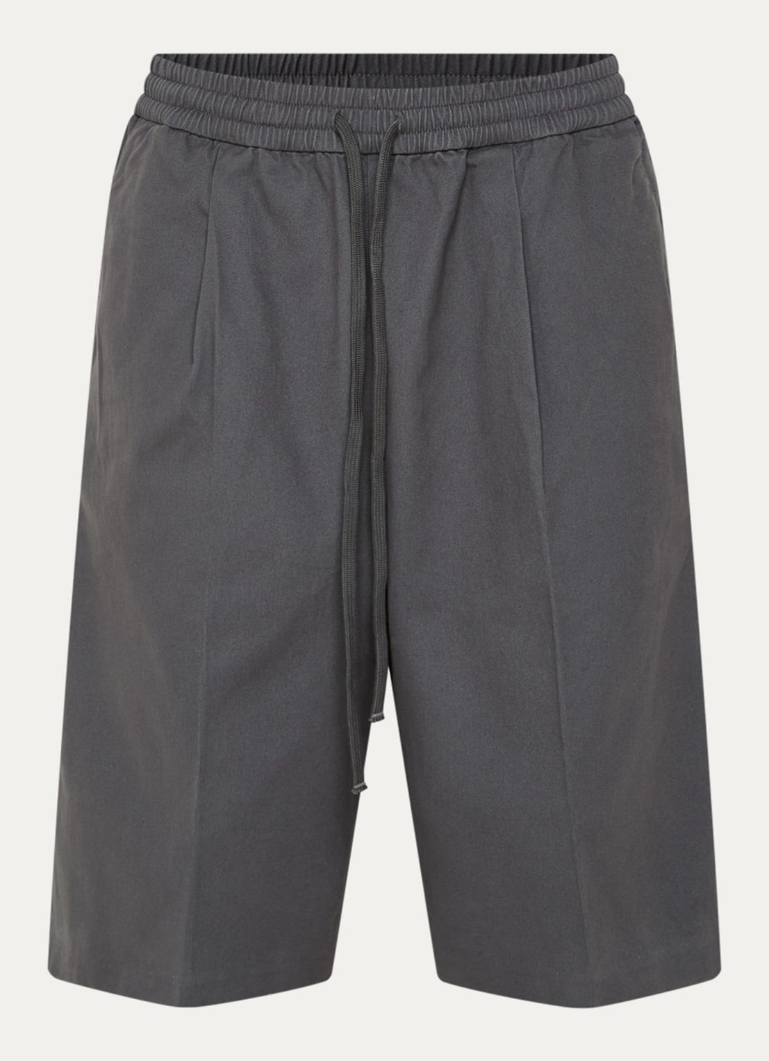 Fear of God Essentials Twill straight fit korte broek met steekzakken - voorkant donkergrijs