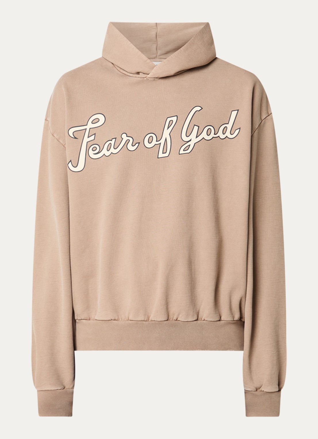 Fear of God Raglan hoodie met logoprint - voorkant 5 zand