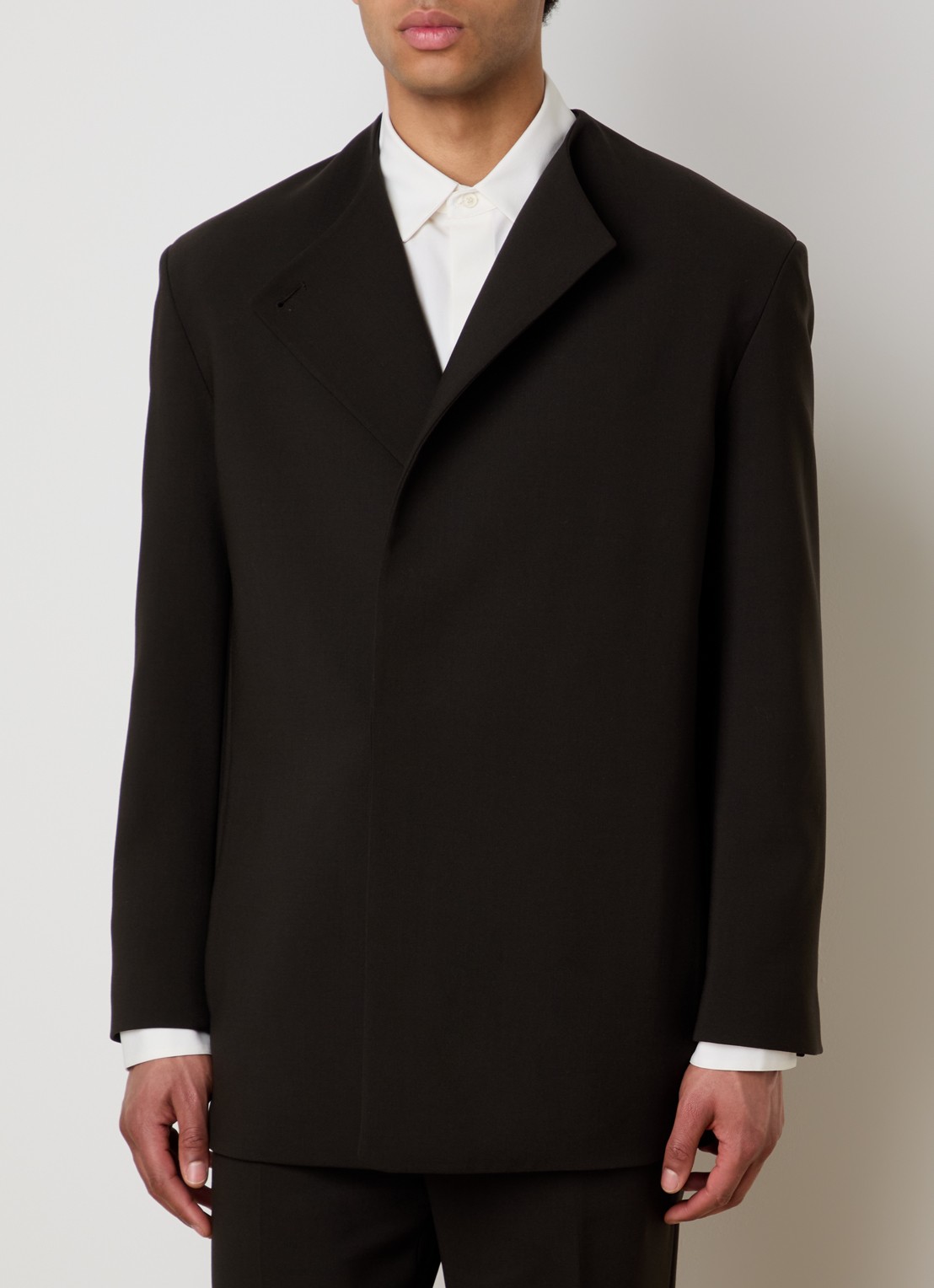 Fear of God Regular fit colbert in wolblend met steekzakken - detail 2 donkerbruin