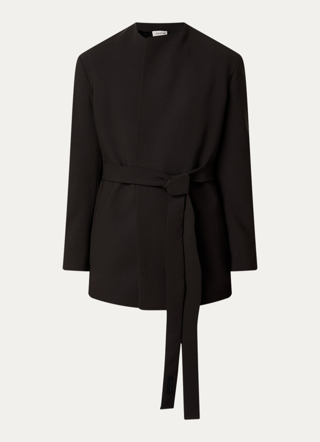 Fear of God Regular fit colbert in wolblend met steekzakken - voorkant 5 donkerbruin