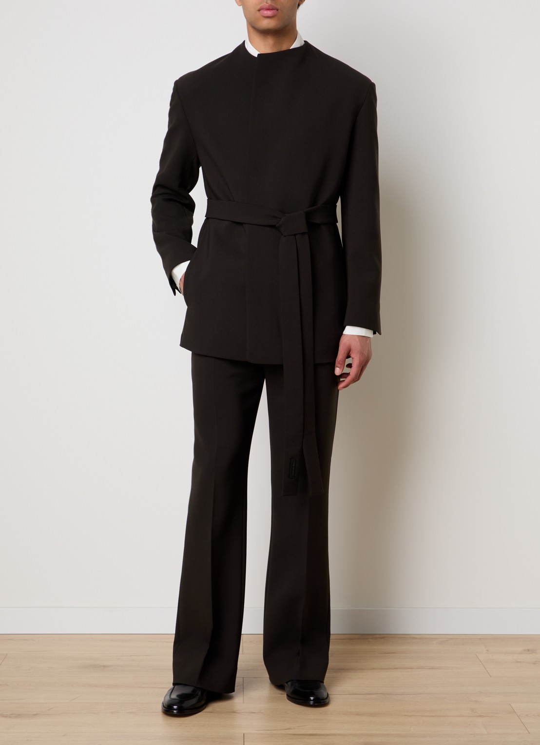 Fear of God Regular fit colbert in wolblend met steekzakken - voorkant 6 donkerbruin