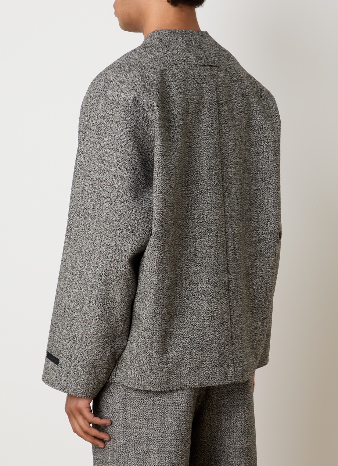 Fear of God Regular fit colbert met gemêleerd dessin - achterkant 3 donkergrijs