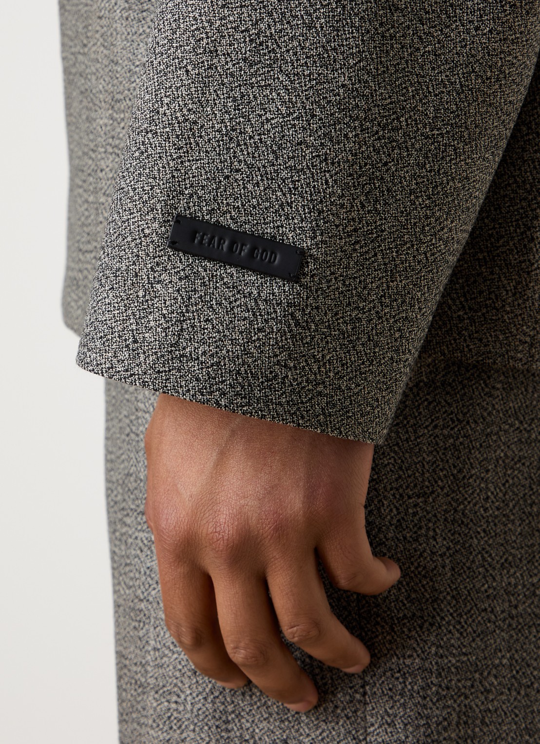 Fear of God Regular fit colbert met gemêleerd dessin - detail 6 donkergrijs