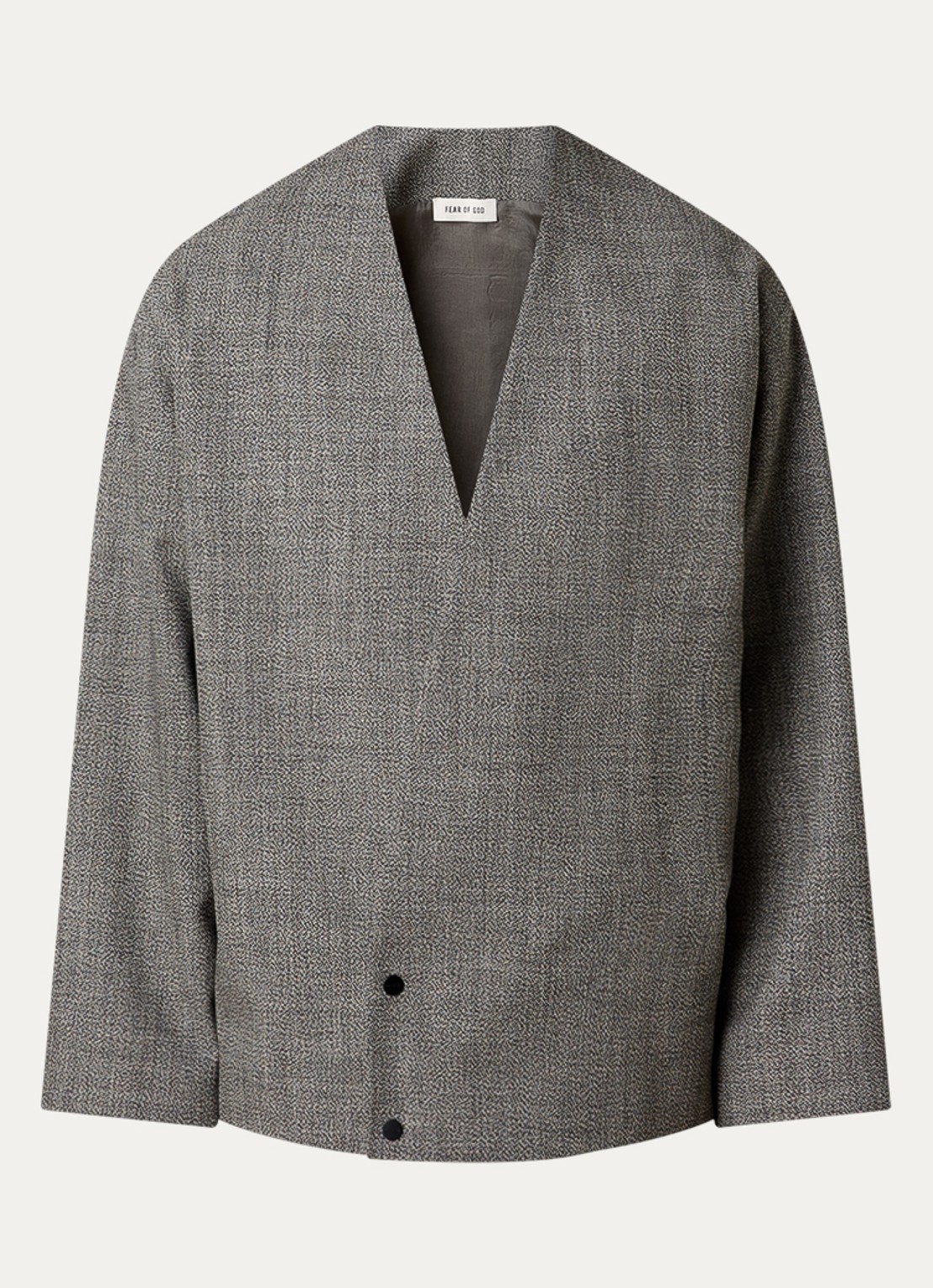 Fear of God Regular fit colbert met gemêleerd dessin - voorkant donkergrijs
