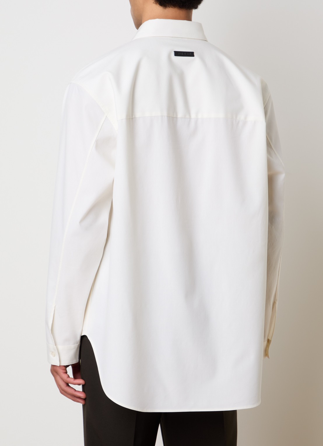 Fear of God Regular fit overhemd in wolblend met stretch - achterkant 5 creme