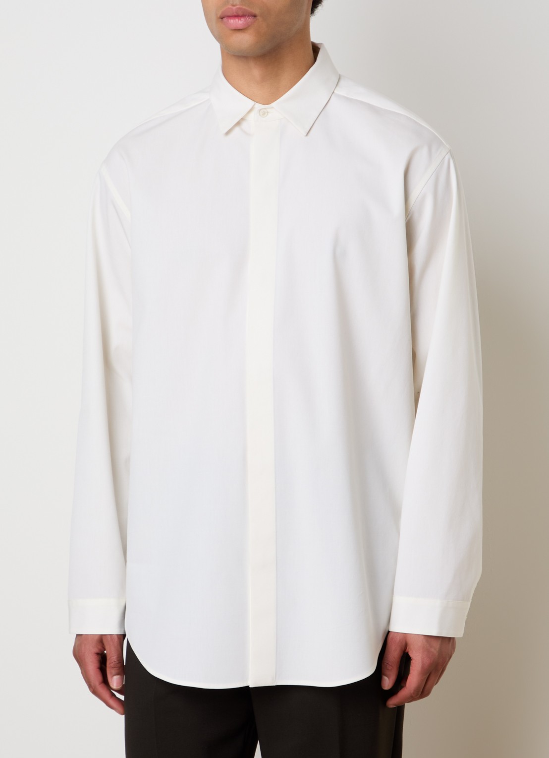 Fear of God Regular fit overhemd in wolblend met stretch - detail 3 creme
