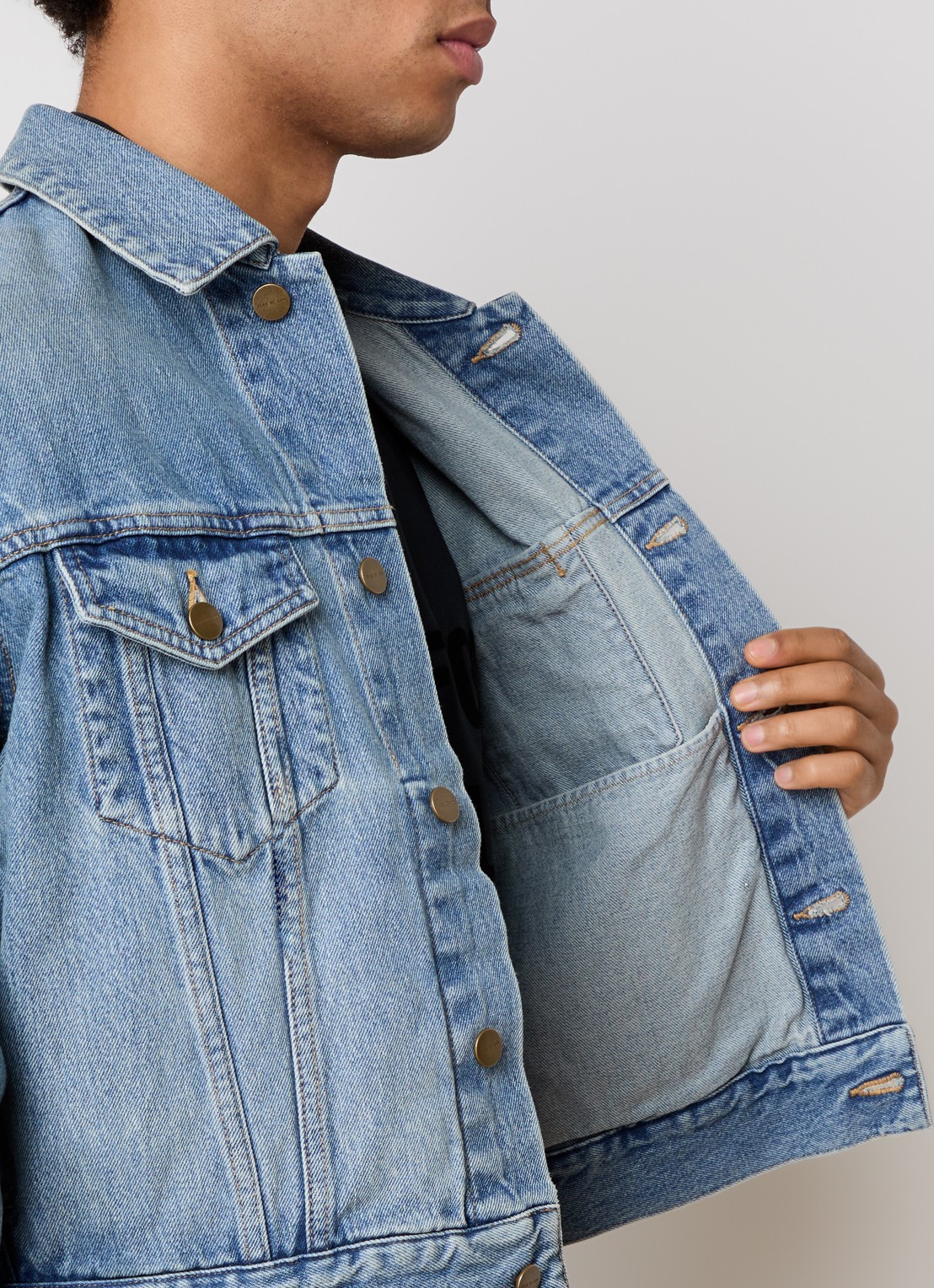 Fear of God Spijkerjas met borstzakken - detail 5 indigo