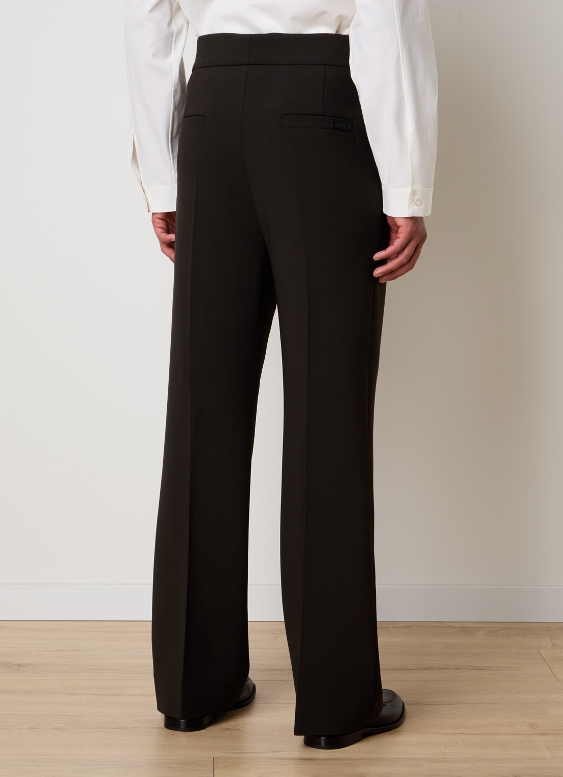 Fear of God Straight fit pantalon in wolblend met steekzakken - achterkant donkerbruin
