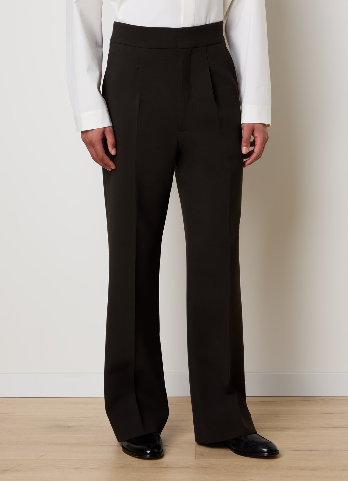 Fear of God Straight fit pantalon in wolblend met steekzakken - detail 4 donkerbruin