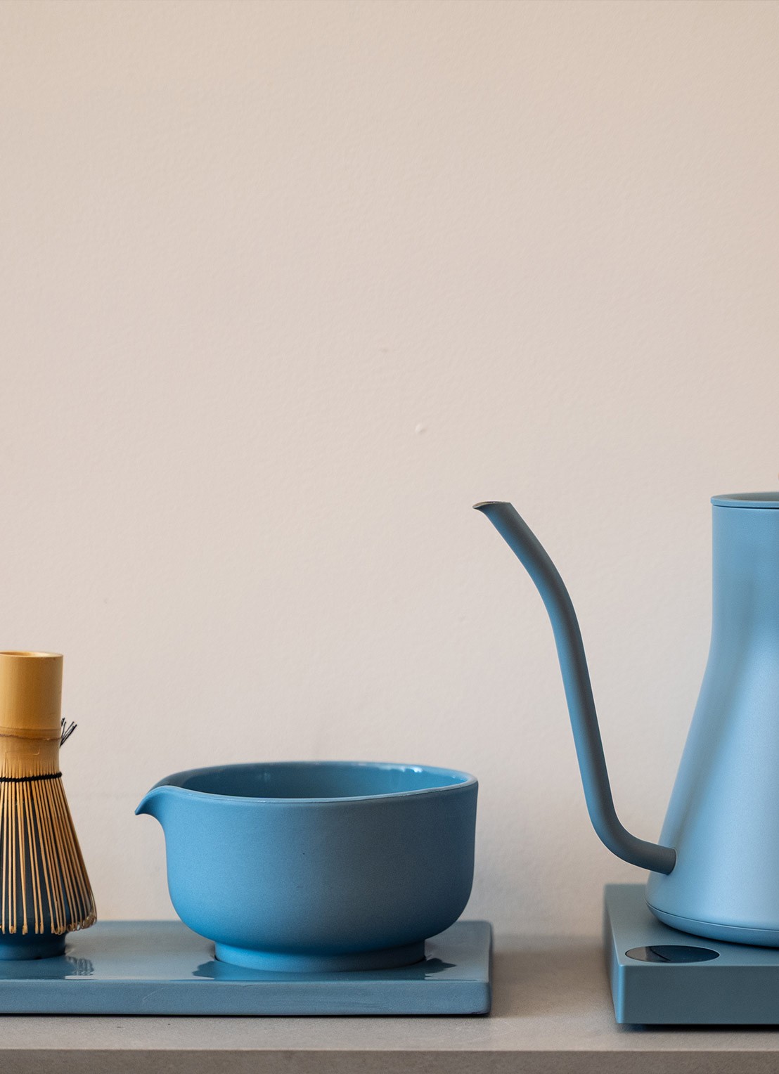 Fellow Matcha serviesset 6-delig - voorkant 2 blauw
