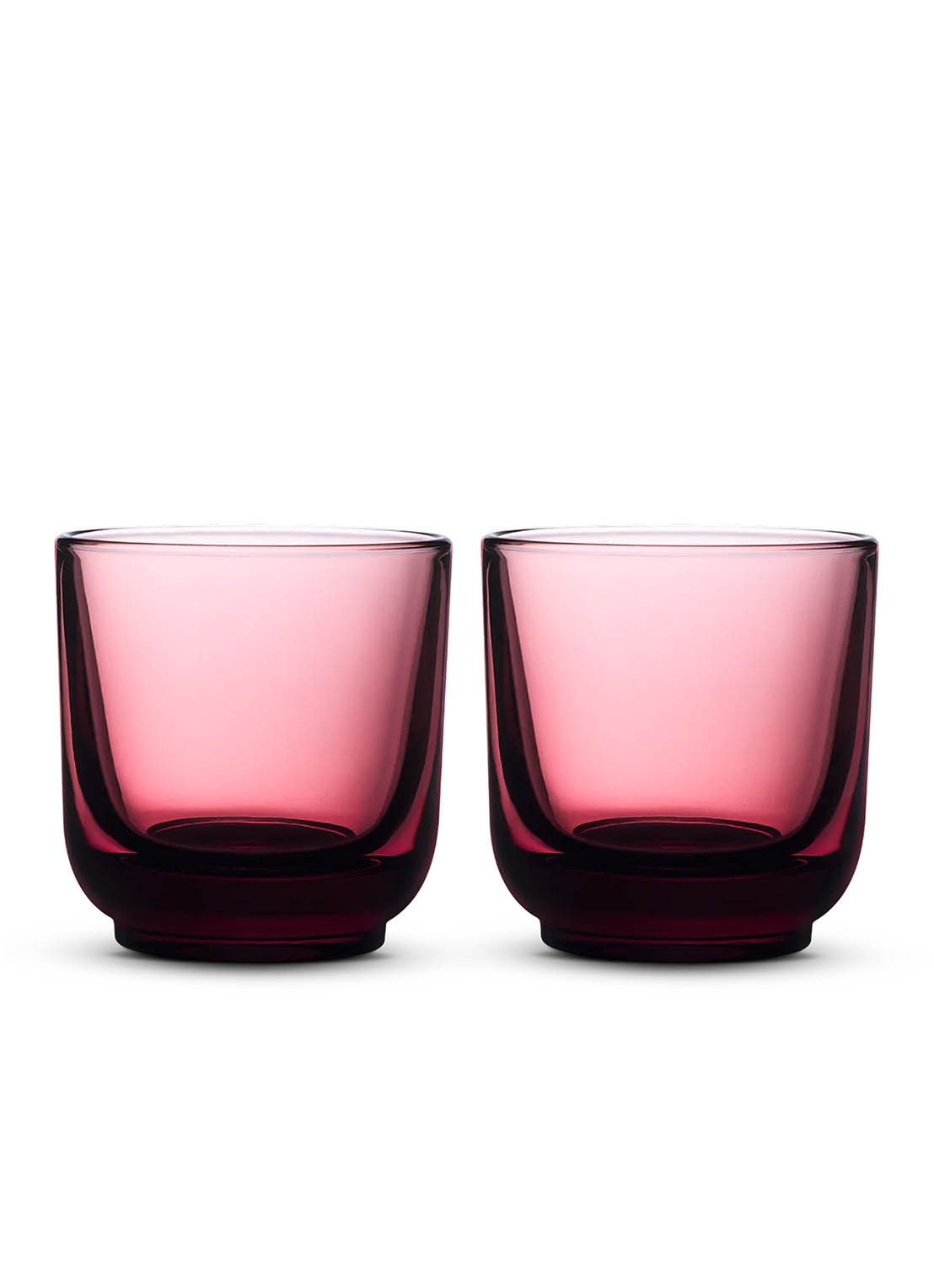 Fellow Pirch cappuccino glas set van 2 - voorkant roze