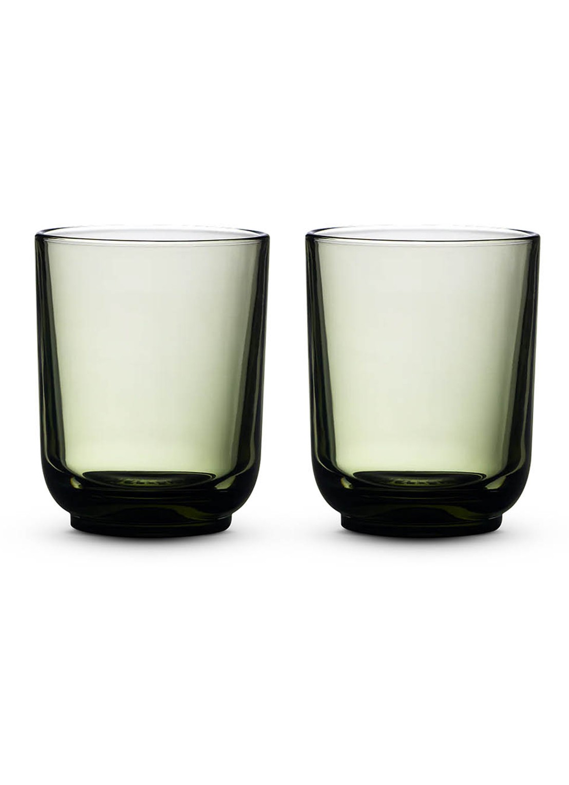 Fellow Pirch latte glas set van 2 - voorkant groen