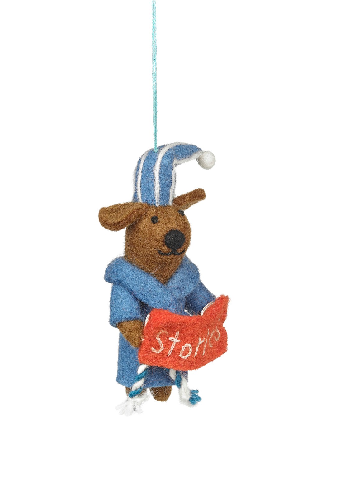 Felt So Good Benny the Bedtime Stories Pooch kersthanger 13 cm - detail 2 blauw
