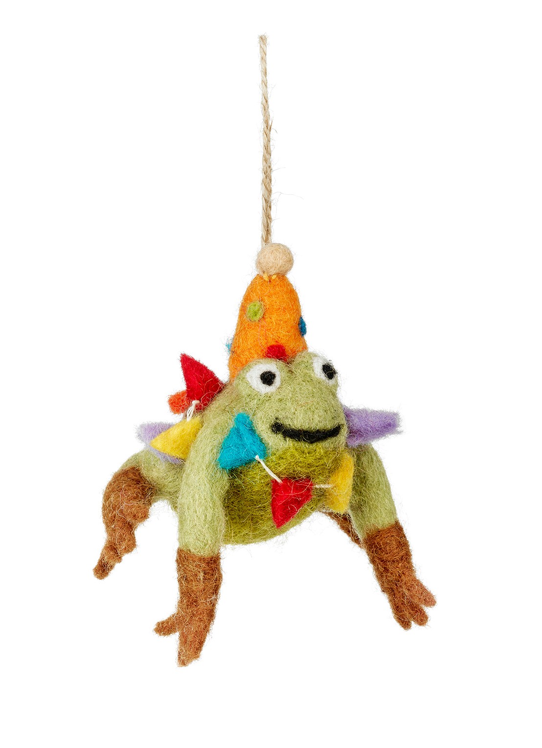 Felt So Good Crazy Frog kersthanger 5 cm - voorkant 3 groen