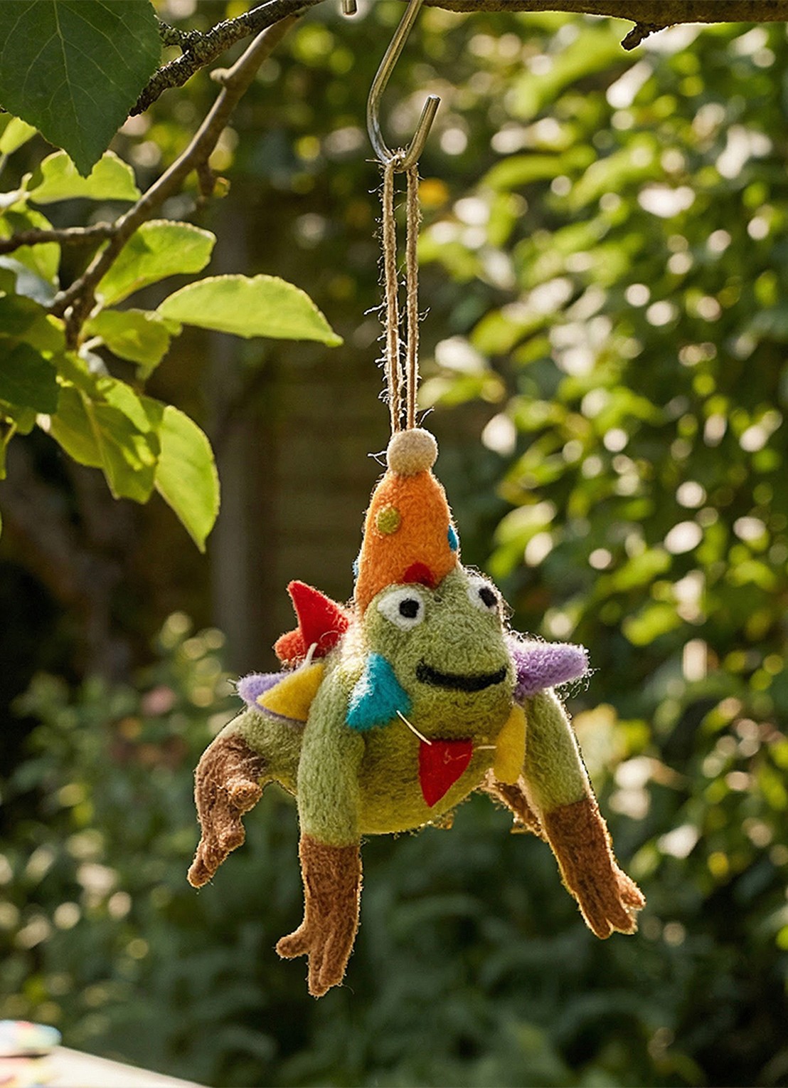 Felt So Good Crazy Frog kersthanger 5 cm - voorkant 4 groen