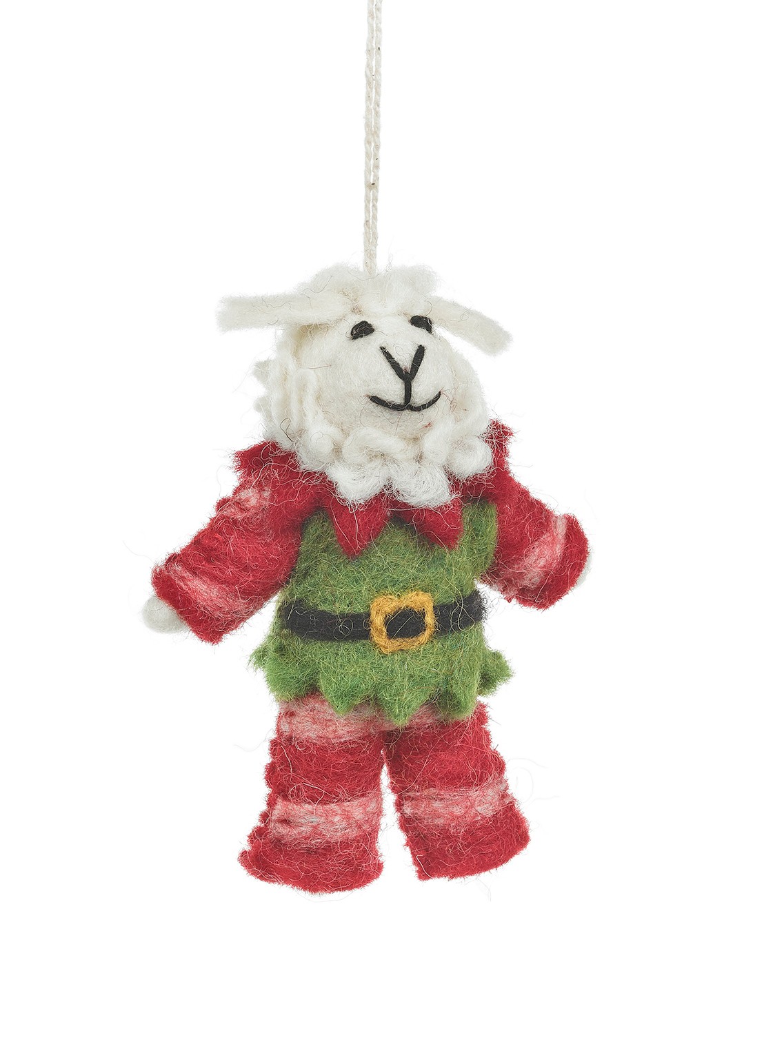 Felt So Good Elfie Sheep kersthanger 14 cm - voorkant 2 rood