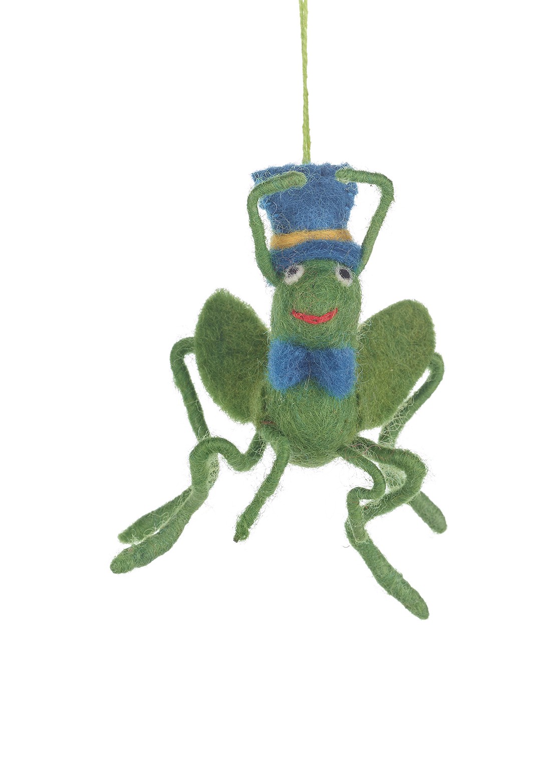 Felt So Good Jimothy Cricket kersthanger 6 cm - voorkant 3 groen