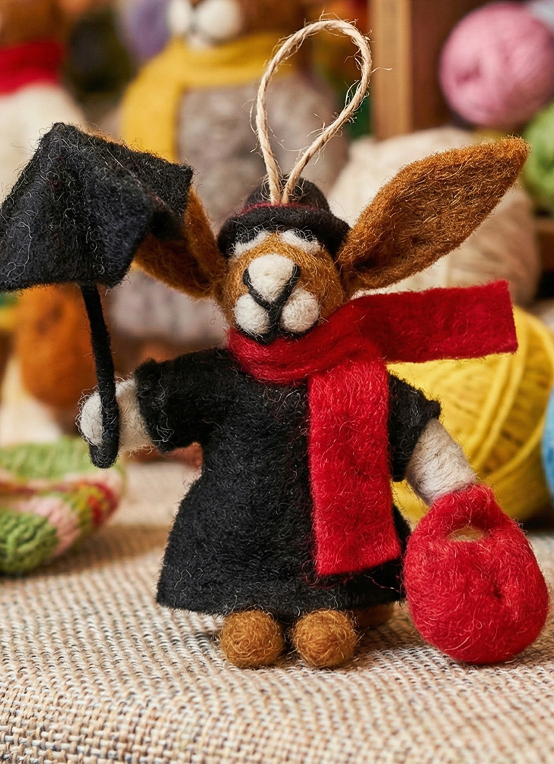 Felt So Good Mary Hoppins kersthanger 13,5 cm - voorkant 2 zwart
