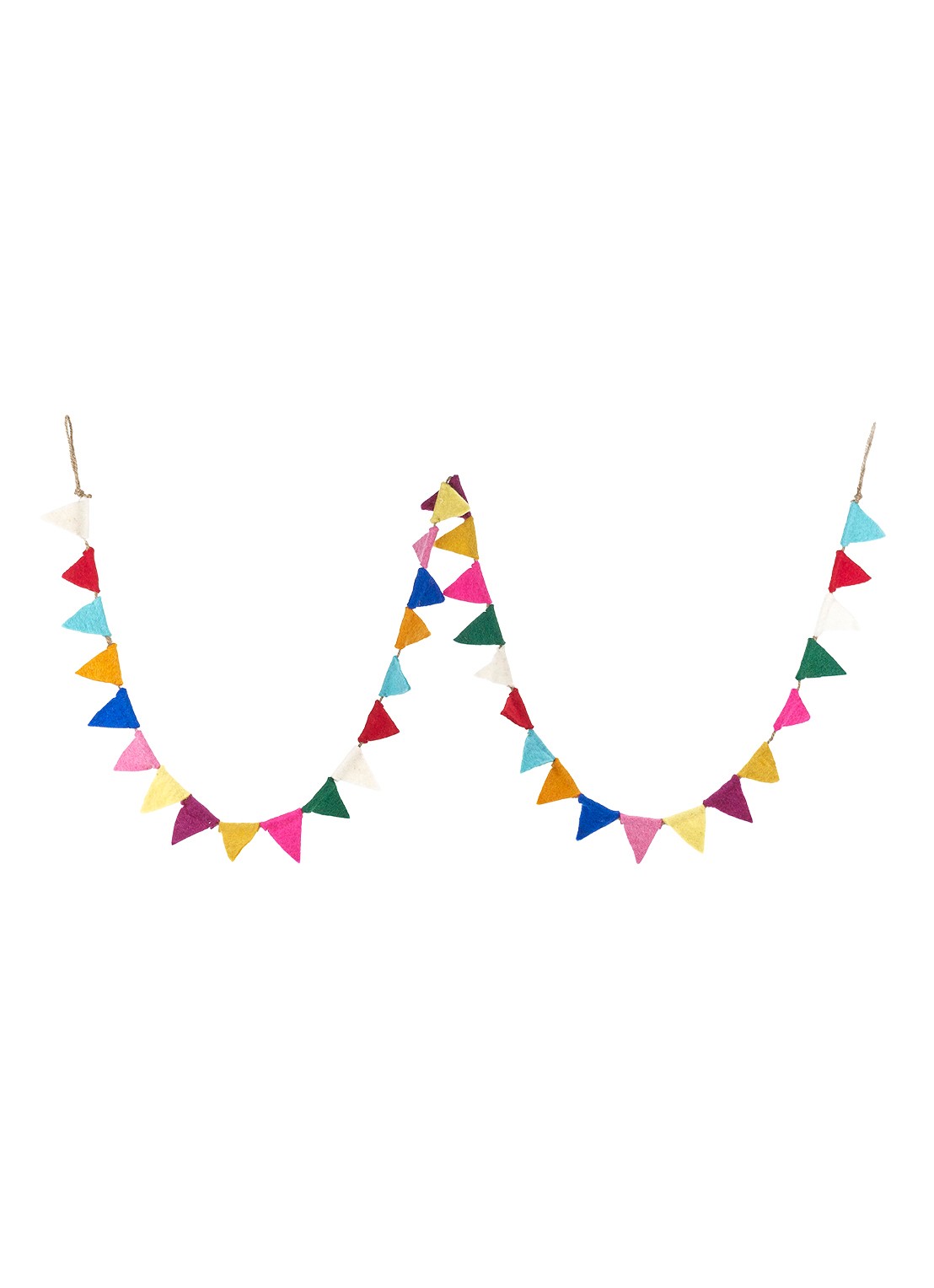 Felt So Good Mini Fesitval Bunting kerstslinger 200 cm - achterkant 3 rood