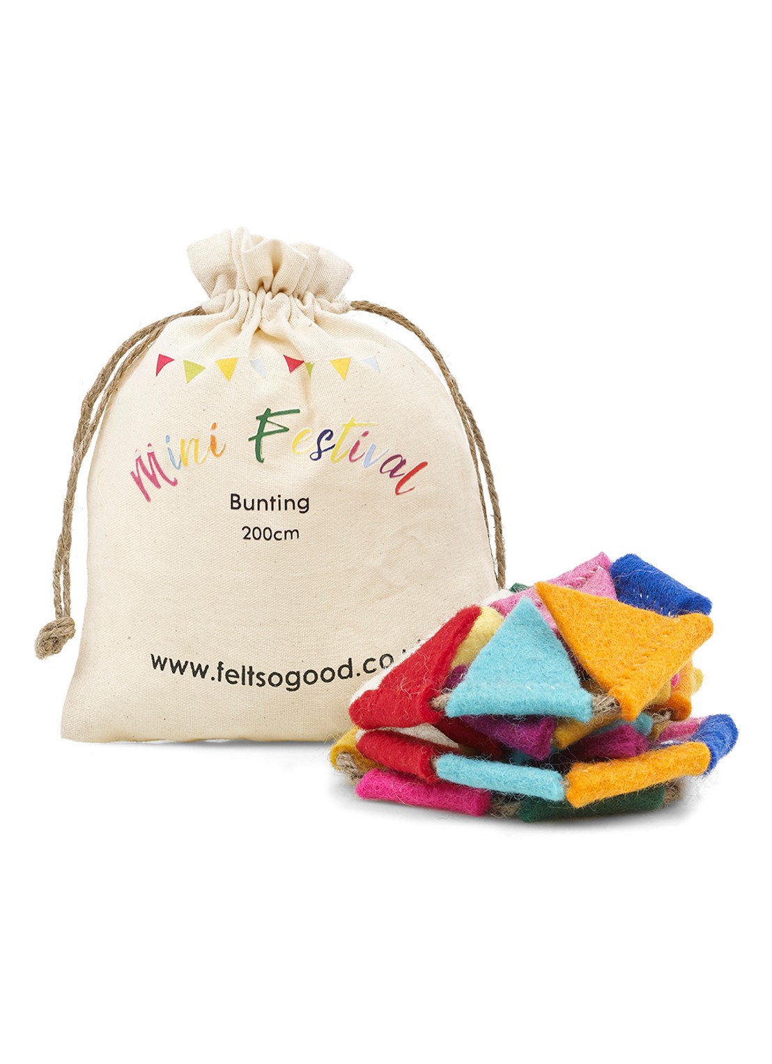 Felt So Good Mini Fesitval Bunting kerstslinger 200 cm - voorkant 4 rood