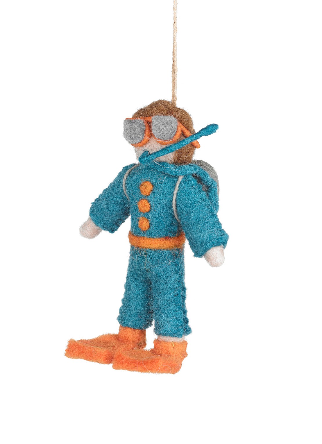Felt So Good Scuba Steve kersthanger 10 cm - achterkant blauw