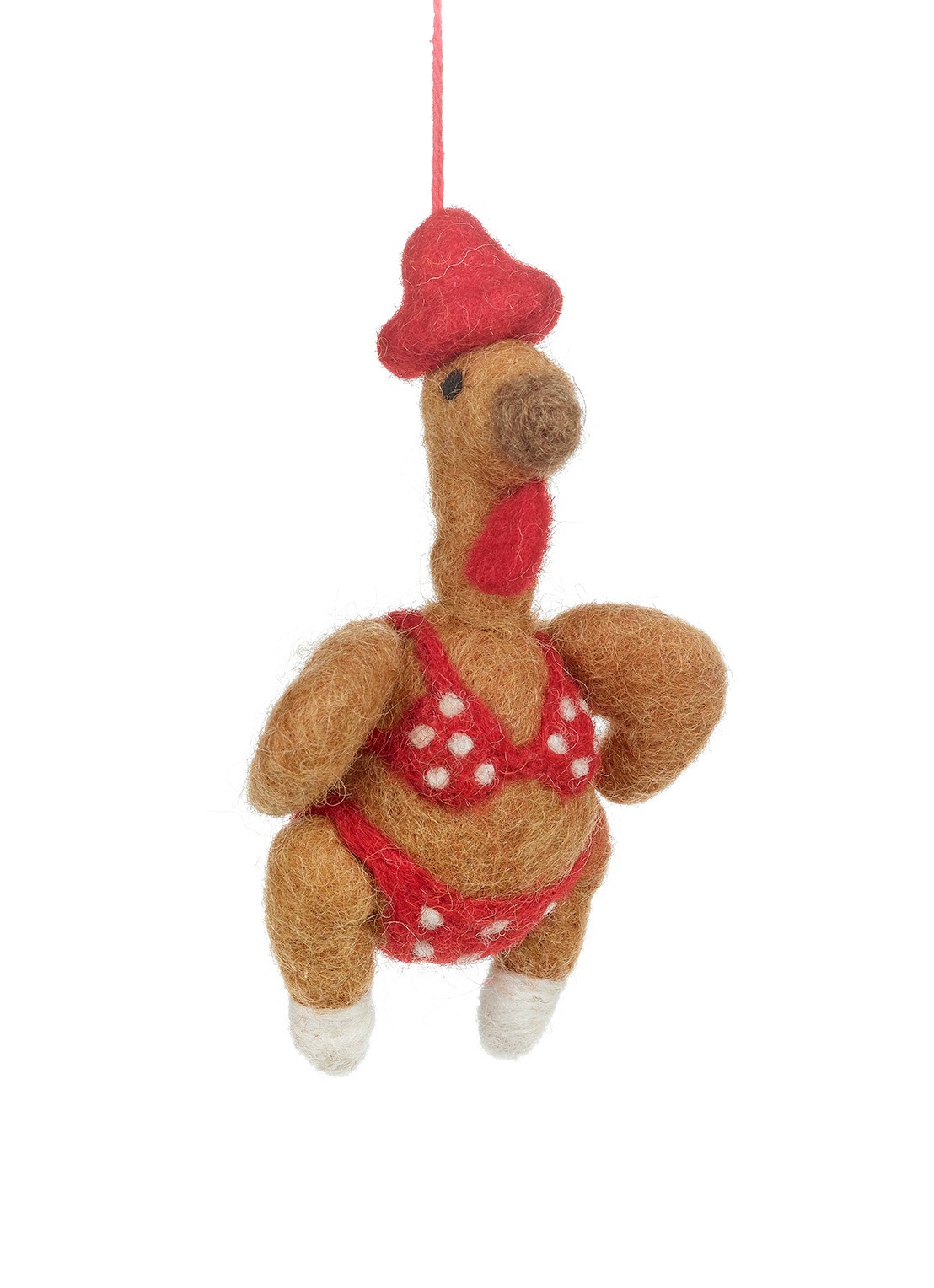 Felt So Good Sizzlin Turkey kersthanger 11,5 cm - voorkant 2 bruin