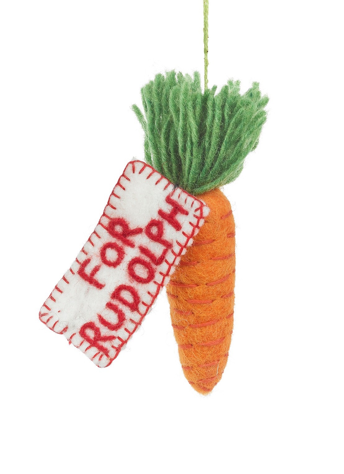Felt So Good Snack for Rudolph kersthanger 10 cm - voorkant 2 oranje