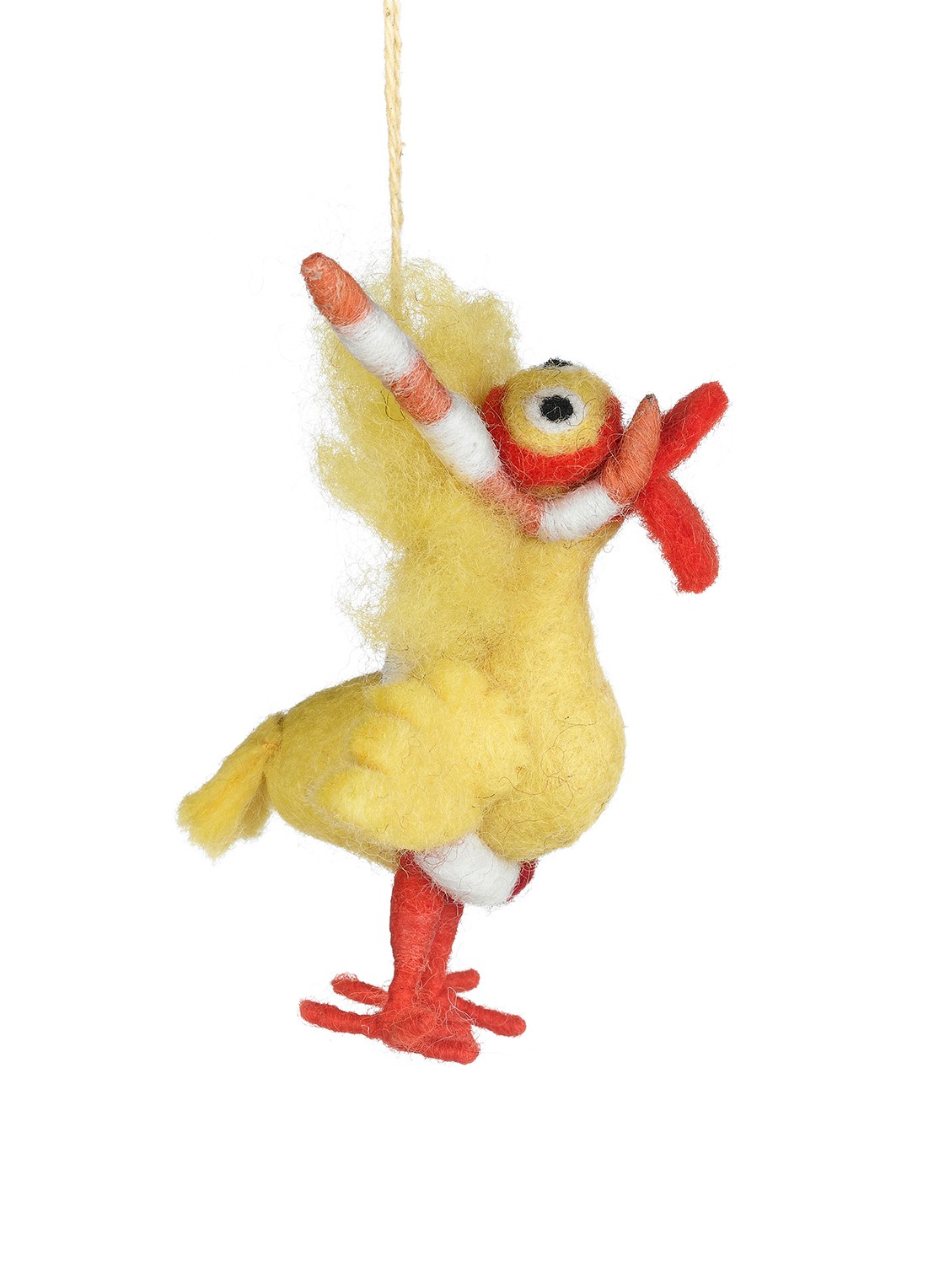 Felt So Good Snorkelling Chick kersthanger 10 cm - achterkant 5 geel