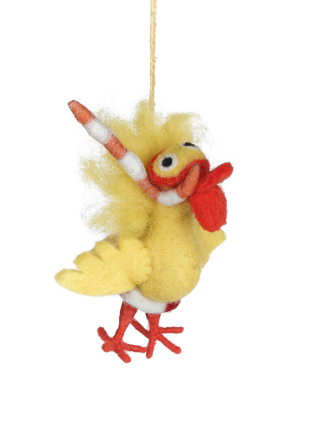 Felt So Good Snorkelling Chick kersthanger 10 cm - voorkant geel