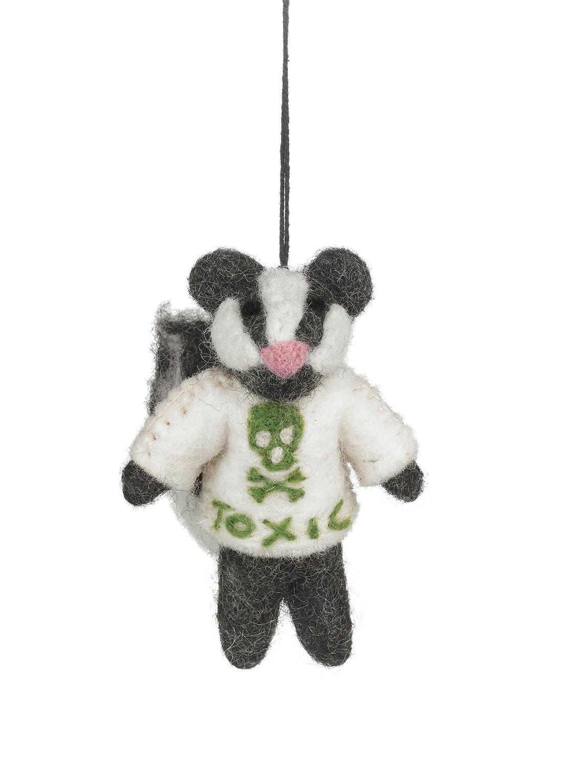 Felt So Good Toxic Skunk kersthanger 10 cm - voorkant 3 wit