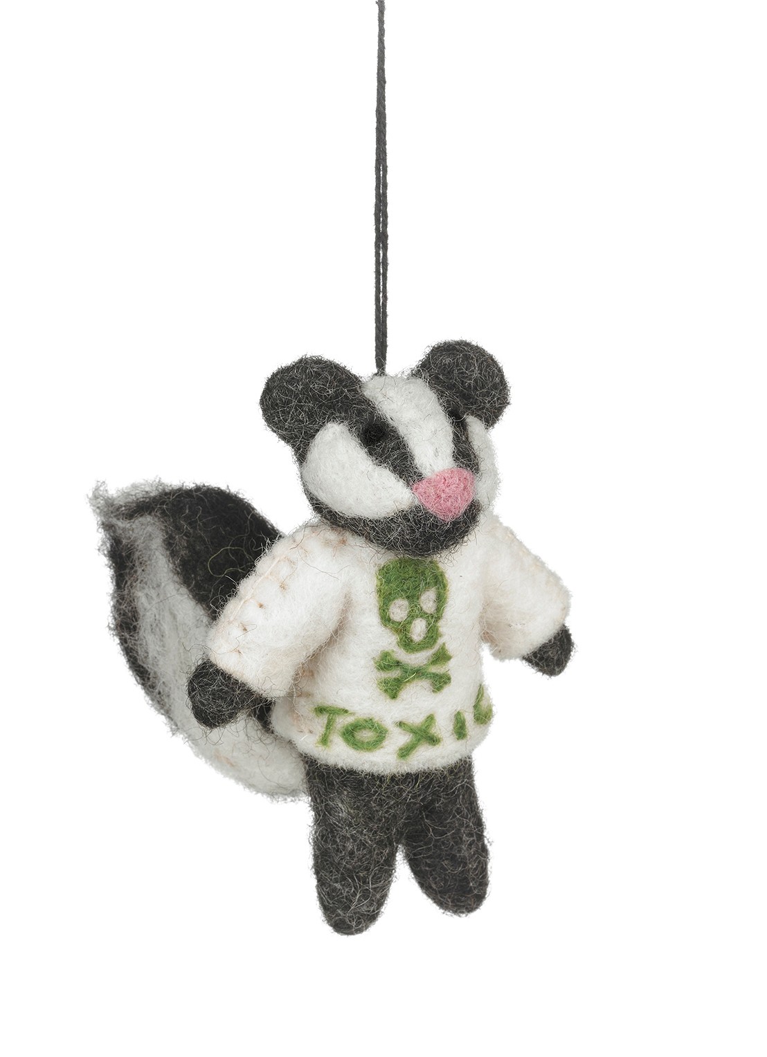 Felt So Good Toxic Skunk kersthanger 10 cm - voorkant 4 wit