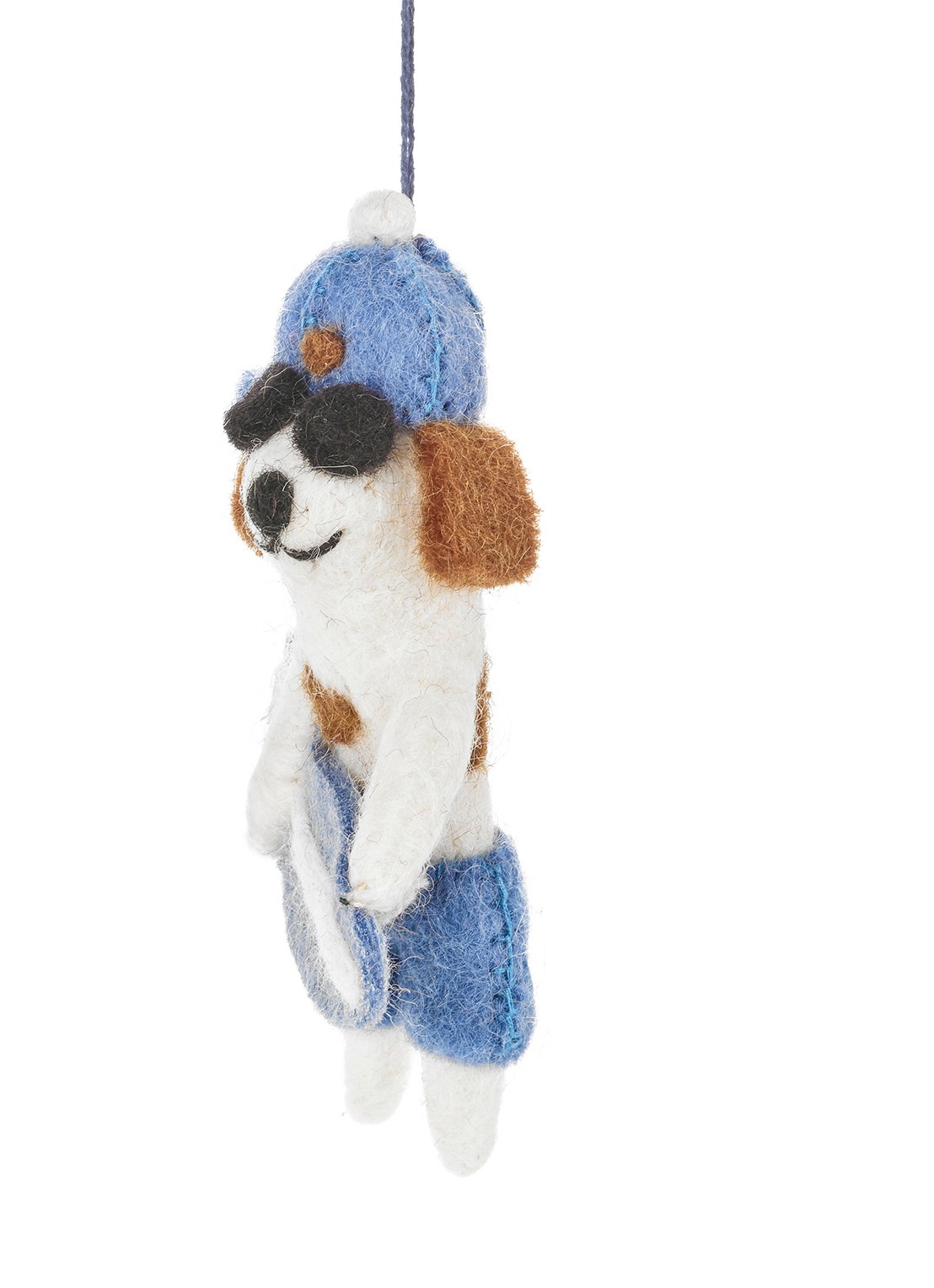 Felt So Good Waveriding Pooch kersthanger 10,5 cm - achterkant 3 blauw