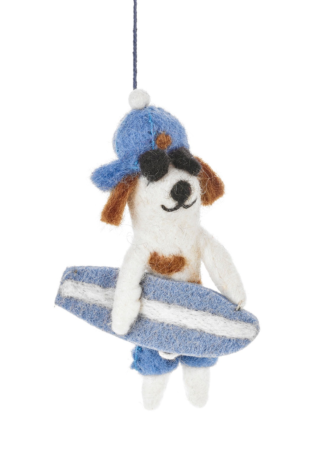 Felt So Good Waveriding Pooch kersthanger 10,5 cm - voorkant 4 blauw